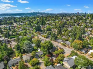 Aerial view of home.