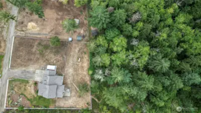 Ariel view of home , yard and pasture area