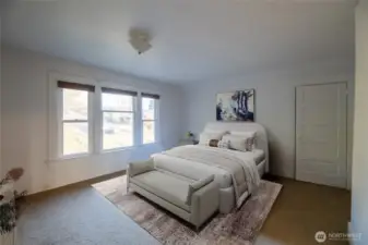 Primary Bedroom w/walk-in closet *Digitally Staged
