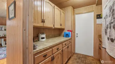 Butlers pantry and access to the garage.