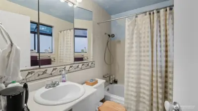 Primary bathroom is attached to the primary bedroom.