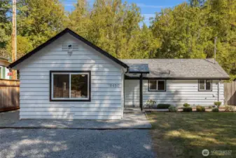 The larger residence is 1,060 square feet, 2 bedrooms, 1 bathroom.