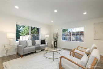 Enter into a light and bright living space.