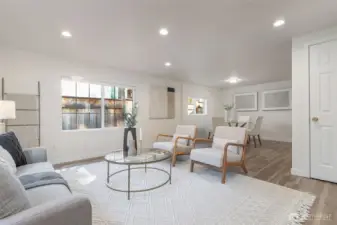 Ample space for various furniture arrangements.