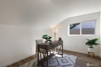 Bedroom two makes a great home office or secondary bedroom.