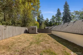 Large space great for a dog or new patio.