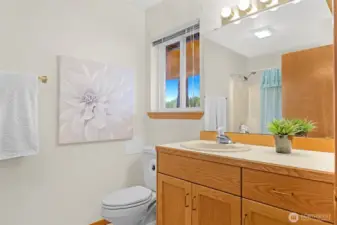 Full bath on the lower level.