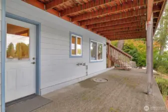This is the exit from the lower level of the home with direct access to the lake.