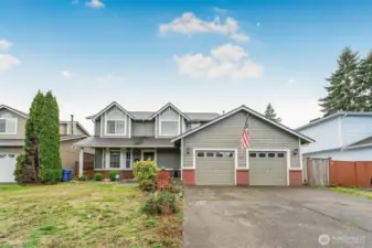 Front view of the home