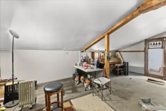 Pole building Upstairs living room,virtually staged