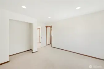 Another view of the 1st guest bedroom highlighting the pass through that adds tons of versatility to this upstairs space.
