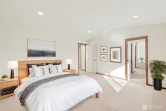 Virtually Staged Primary Bedroom.