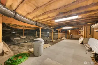 Extra storage and workshop area under the house.