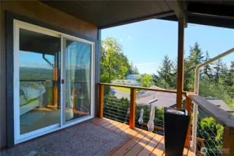 Virtually Staged - deck outside of primary