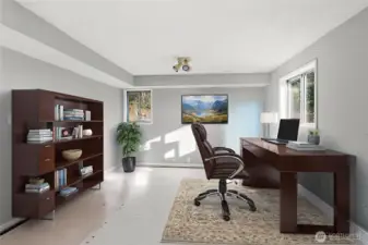 Virtually Staged - Down stairs bedroom or office