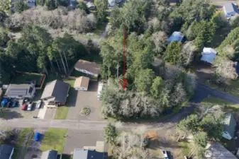 Arial view looking West