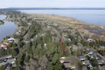 Northeast arial view