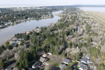 Arial view looking North