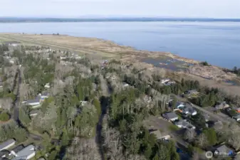 Northeast arial view