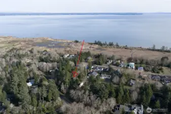 Northeast arial view