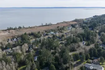 Southeast arial view