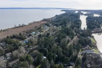 Southeast arial view