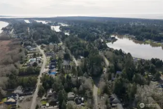 Southwest arial view