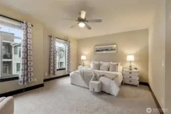 Alternate primary bedroom angle showcasing generous layout.