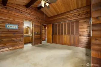 View of primary bath through door.