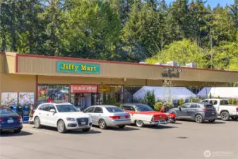 Stop by the Jiffy Mart convenience store or dine-in/takeout from Via Rosa II.