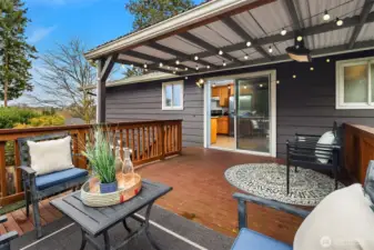 View back toward house from deck.