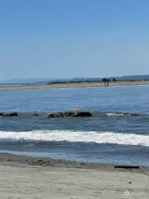 The picturesque Damon Point Beach.