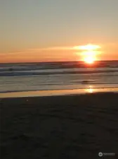 Ocean Shores Beach sunset.