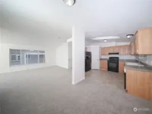 Open Space Living, Kitchen and Dining Area