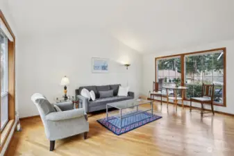 View of living room from the dining room