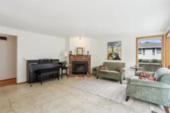 Family room from kitchen