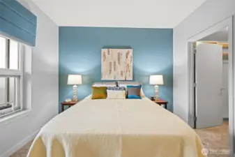 The door on the right opens to the walk-in closet.