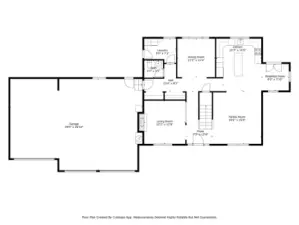 Main floor. Dimensions are approximate.