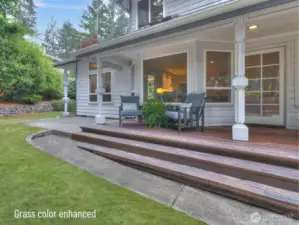 Relax and enjoy your covered back deck. Can you see yourself enjoying a cup of coffee in the morning?