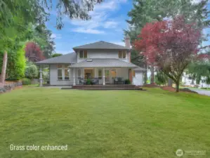 Plenty of space in the backyard for activities or gardening.