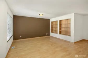 Large loft with custom built-ins