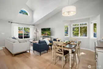 Bright & airy open floor plan with soaring ceilings and abundant natural light