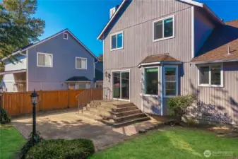 Large patio perfect for entertainment or play.