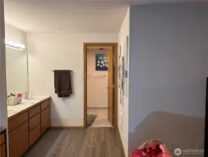 Double sink for extra countertop and storage below