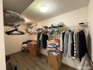 Oversized primary closet is huge