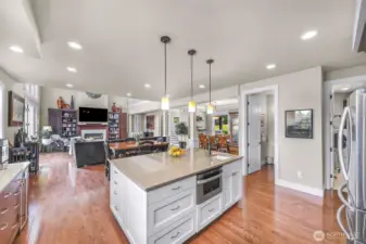 View from kitchen to main living room