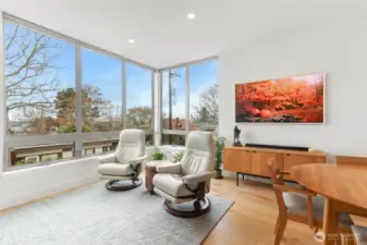 Lovely city and sound view from middle level.