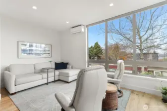 Large living area. This home has a wider floorplan giving an open and comfortable feel.