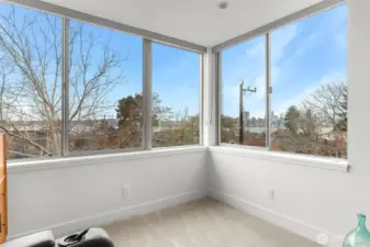 City, sound and ferries all day and all night long!  You'll never tire of this vantage point!