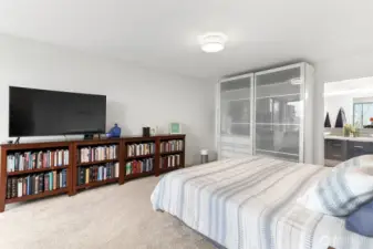 The primary bedroom will be your retreat.